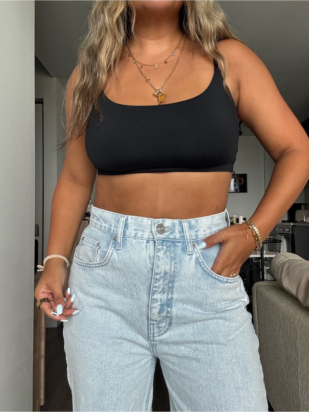 High Waisted Light Wash Jeans